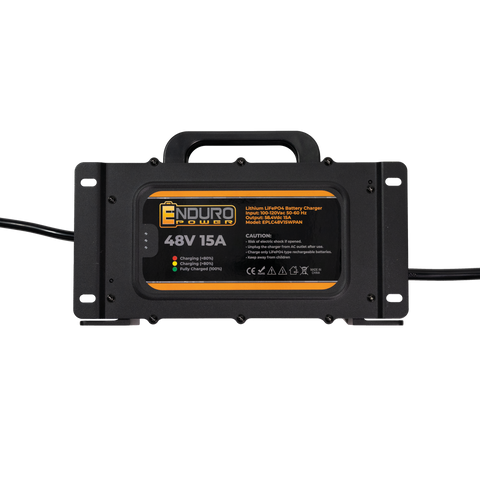 Enduro Power 48V 15A Waterproof Lithium LiFePO4 Battery Charger -  Hardwire (Anderson Plug)