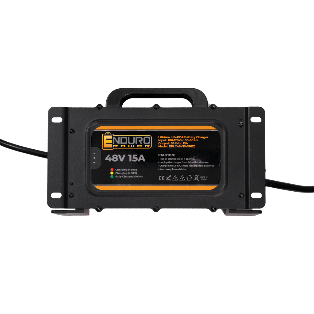Enduro Power 48V 15A Waterproof Lithium LiFePO4 Battery Charger