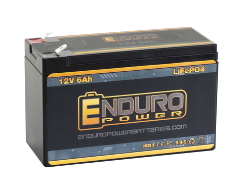 Enduro Power Baja Series 12V 6Ah Deep Cycle Lithium Battery