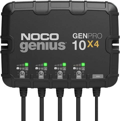 NOCO Genius GENPRO10X4, 4-Bank, 40-Amp (10-Amp Per Bank)