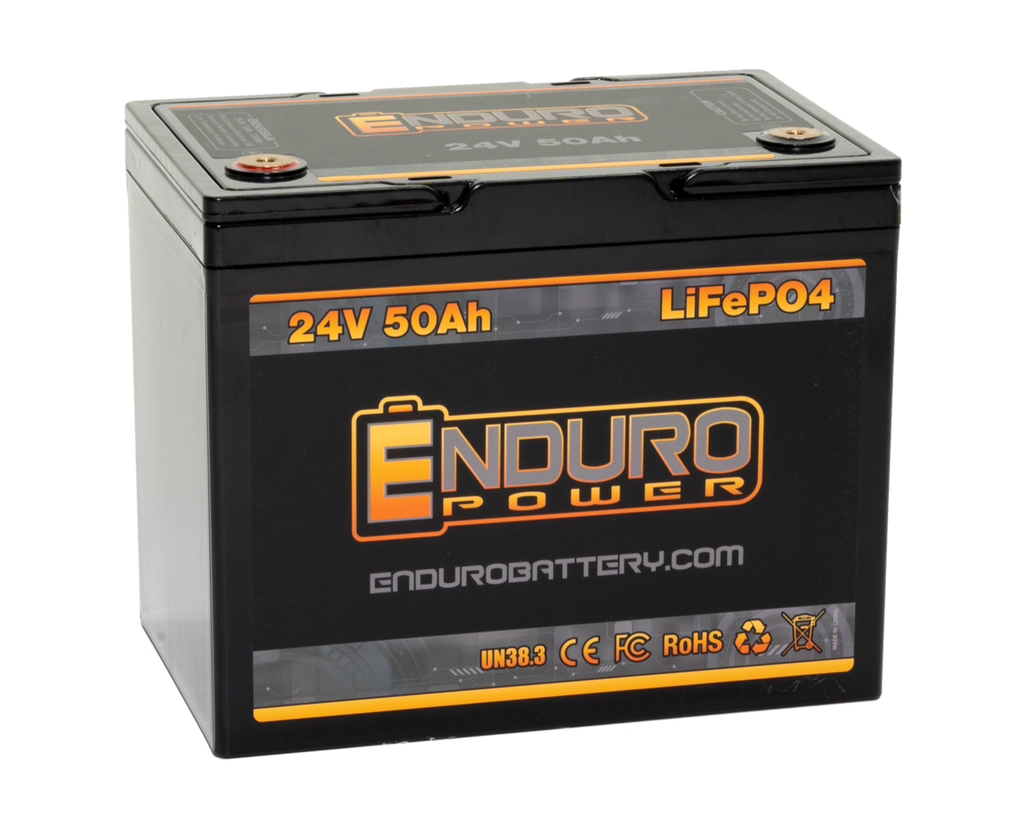 Enduro Power Baja Series 24V 50Ah Deep Cycle Lithium Battery – Enduro Power  Lithium Batteries - Long Lasting Performance